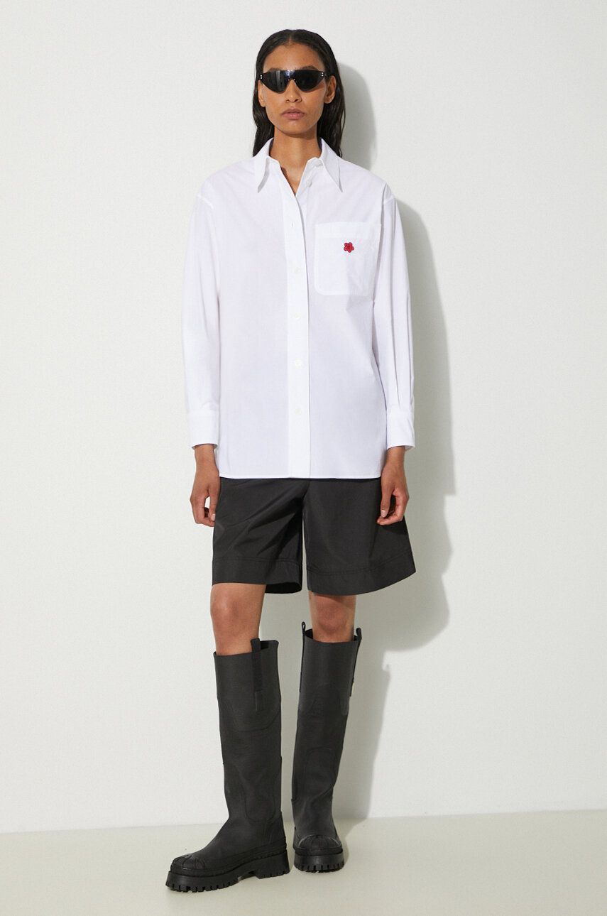 Košeľa KENZO Kenzo Boke Flower Oversized Relaxed Fit Shirt Biela | FE62CH2569LS.01, 0
