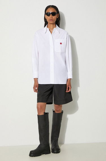Košeľa KENZO Kenzo Boke Flower Oversized Relaxed Fit Shirt Biela | FE62CH2569LS.01, 0