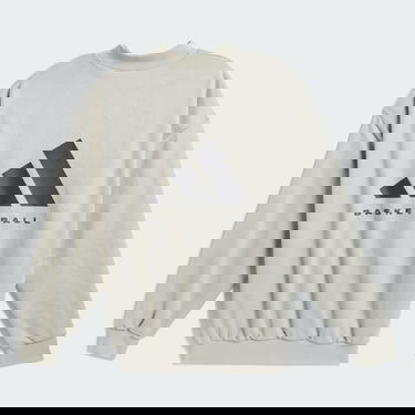 Sveter adidas Performance Basketball Sueded 3/4 Half-Zip Crewneck Šedá | IN7698, 4