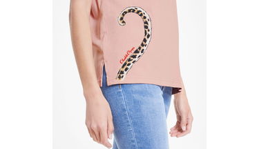 Tričko Puma Pink T-Shirt With Leopard Print Ružová | 596763_90, 4
