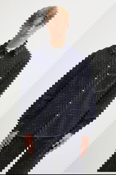 Košeľa KENZO Weave Casual Relaxed Fit Denim Shirt with Classic Collar Rôznofarebný | FF65DC4226V1, 0