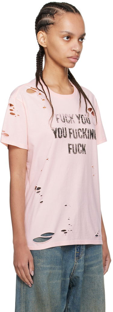 Tričko R13 R13 Printed Distressed T-Shirt Ružová | R13WK001-016YY, 1