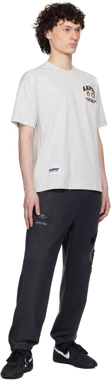 Tričko AAPE by A Bathing Ape AAPE by A Bathing Ape 'AAPER' Logo Short Sleeve T-Shirt Šedá | AAPTEM1611XANWH2, 3