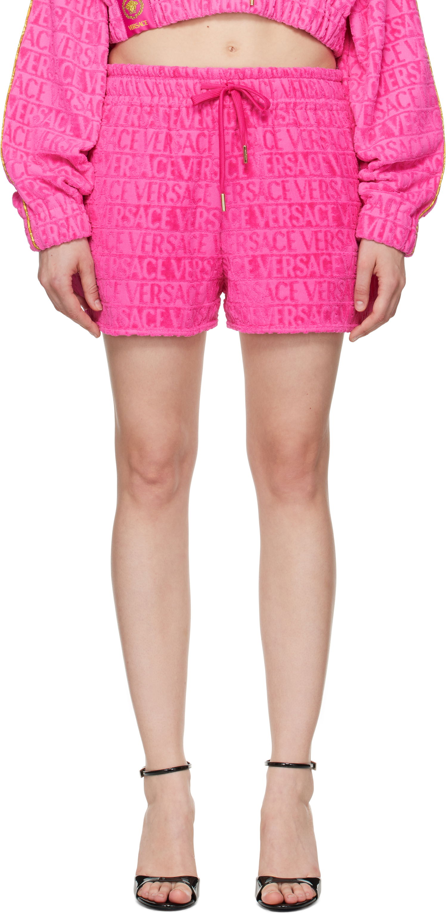 Šortky Versace Versace 'I Heart Baroque' Shorts Ružová | 1020145_1A14584, 0