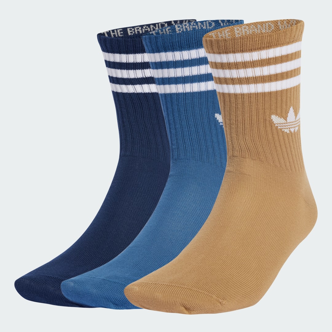 Ponožky adidas Performance 3-Stripes Crew Socks - 3 Pairs Hnedá | JZ4941, 0