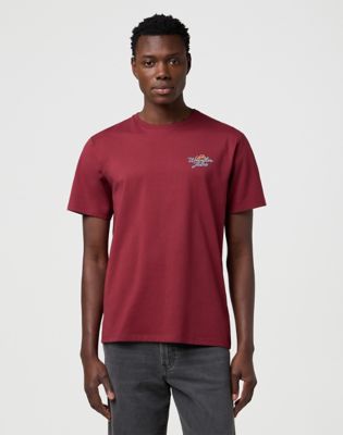 Tričko Wrangler Relaxed Graphic T-Shirt XL Vínová | 112371485:XL, 0