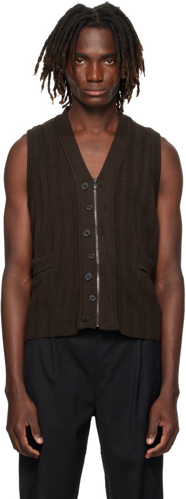 Vesta KIKO KOSTADINOV Kiko Kostadinov Fitz Knit Vest Hnedá | KKAW25KN02-92, 0