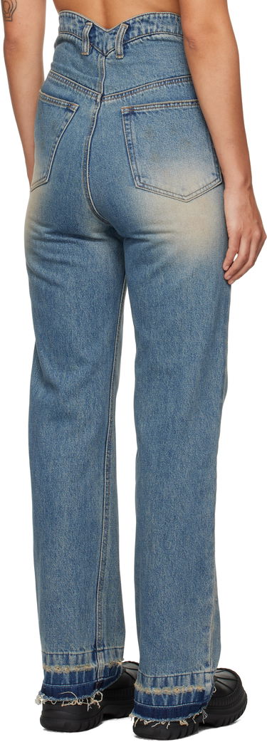 Džínsy We11done We11done Distressed High-Waisted Jeans Modrá | WD-DP3-24-323-W-BL, 2
