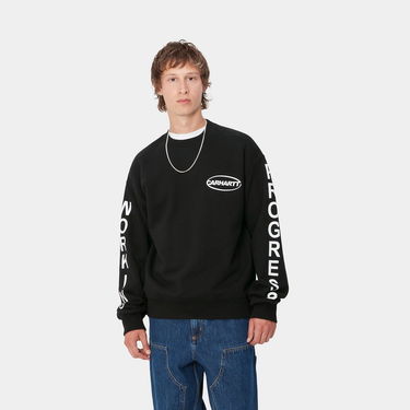 Mikina Carhartt WIP Black Printed Crewneck Sweatshirt Čierna | I033939_9, 0