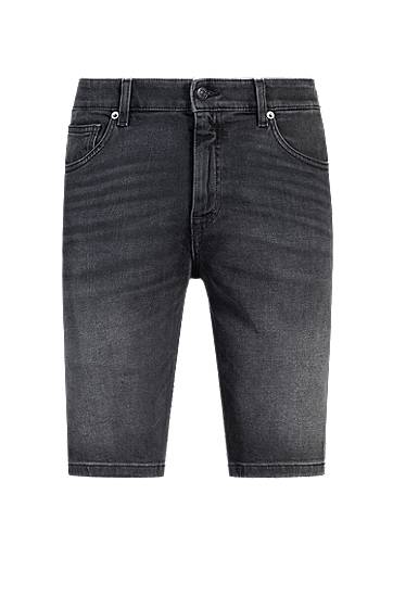 Džínsy BOSS Delaware Slim-Fit Comfort-Stretch Denim Shorts Šedá | 50540271, 0