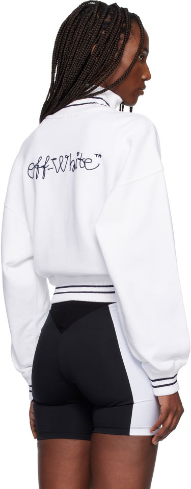 Bunda Off-White Script Logo Regular Zip-Up Jacket Biela | OWBE008F25FLE0010148, 2