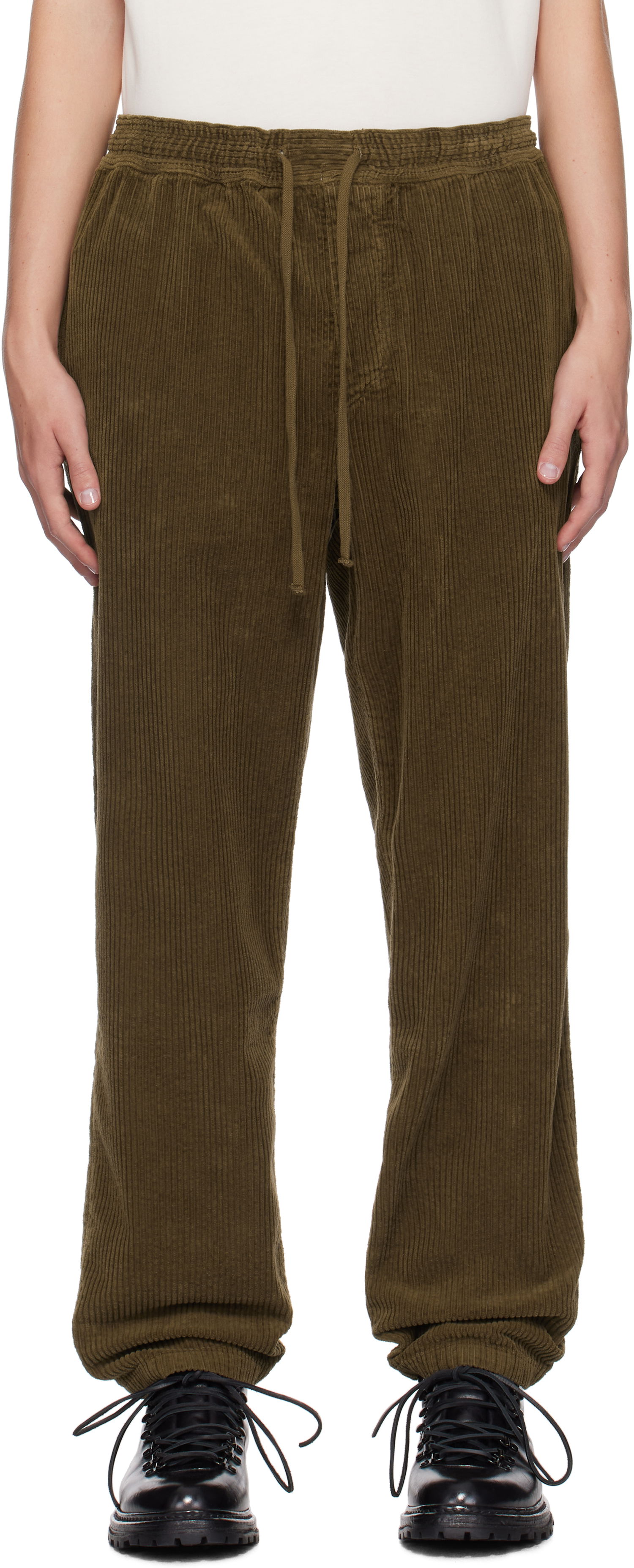 Nohavice ISABEL MARANT Isabel Marant Nirlen Corduroy Trousers Zelené | PA0468HA-B4G03H, 0