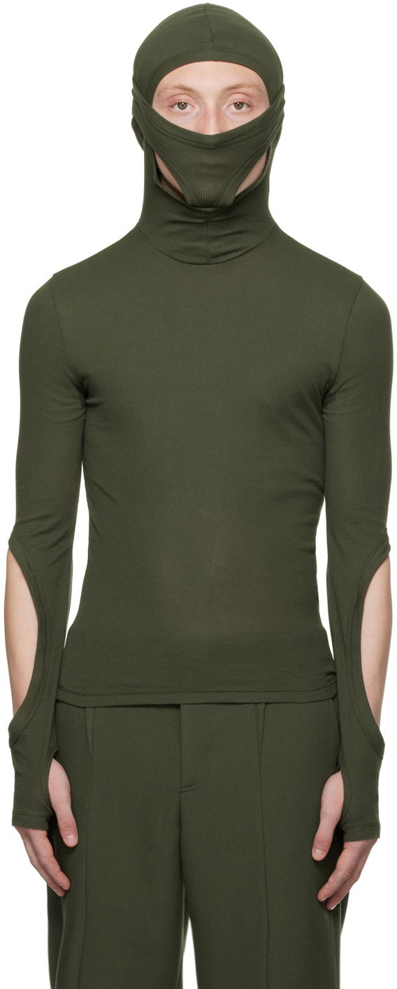 Sveter Dion Lee Dion Lee Interlock Mask Turtleneck Top Zelené | C3078F22, 0