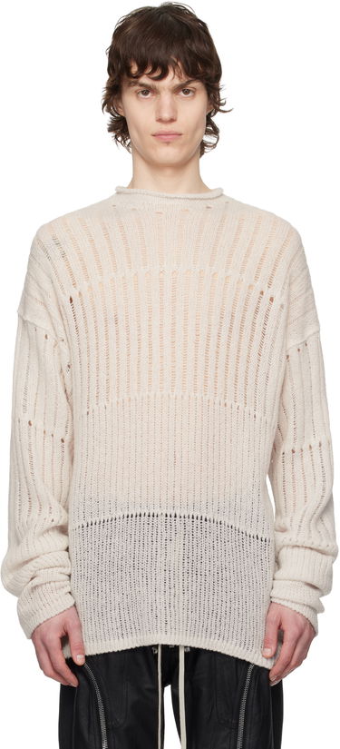 Sveter Rick Owens Rick Owens Hollywood Oversized Knit Sweater Béžová | RU01E5681 KGRID, 0
