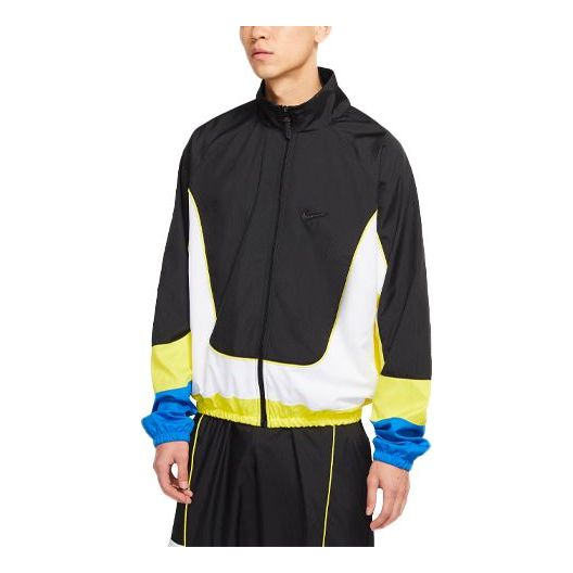 Vetrovka Nike Throwback Colorblock Woven Basketball Jacket Čierna | CV1932-013