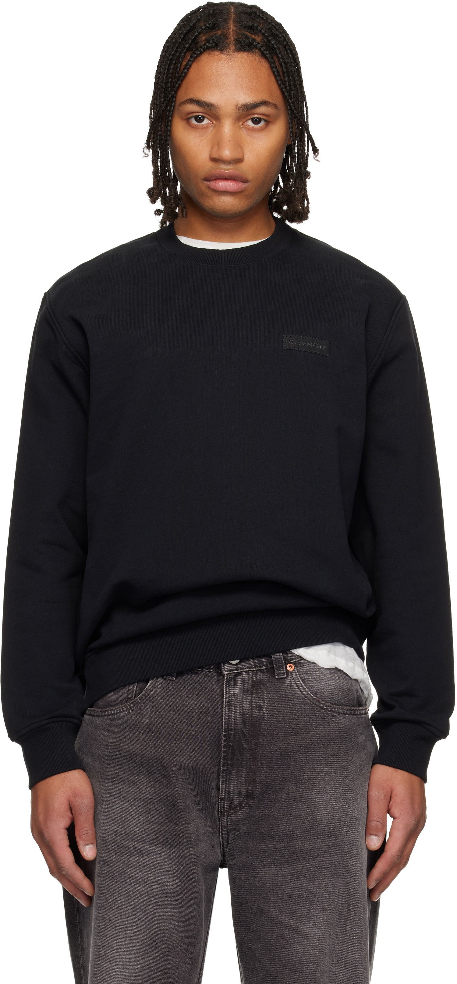 Mikina Givenchy 'GIVENCHY' Patch Sweatshirt Čierna | BMJ0NT319B001, 0