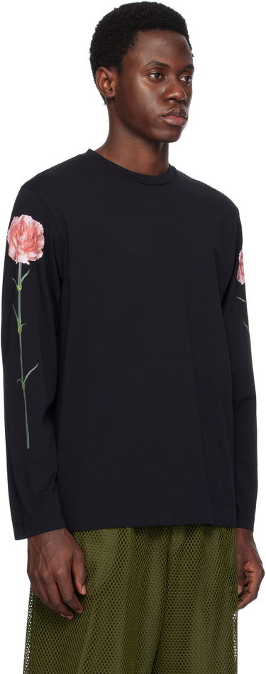 Tričko Simone Rocha Simone Rocha Carnation Print Long Sleeve T-Shirt Biela | 5194P32P32A-M 0569, 4