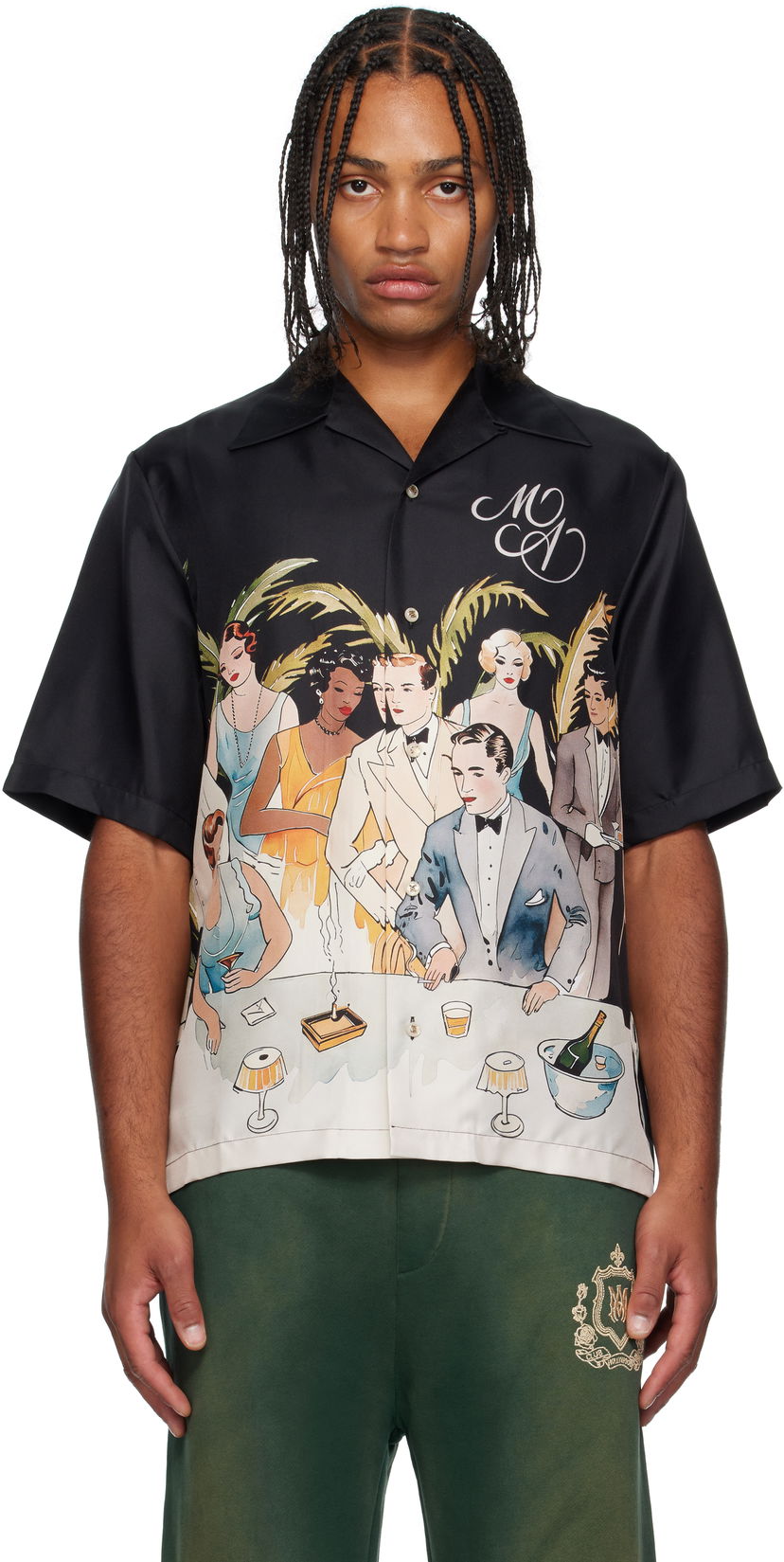 Košeľa AMIRI AMIRI Bar Scene Resort Shirt Čierna | AMSTCA1192