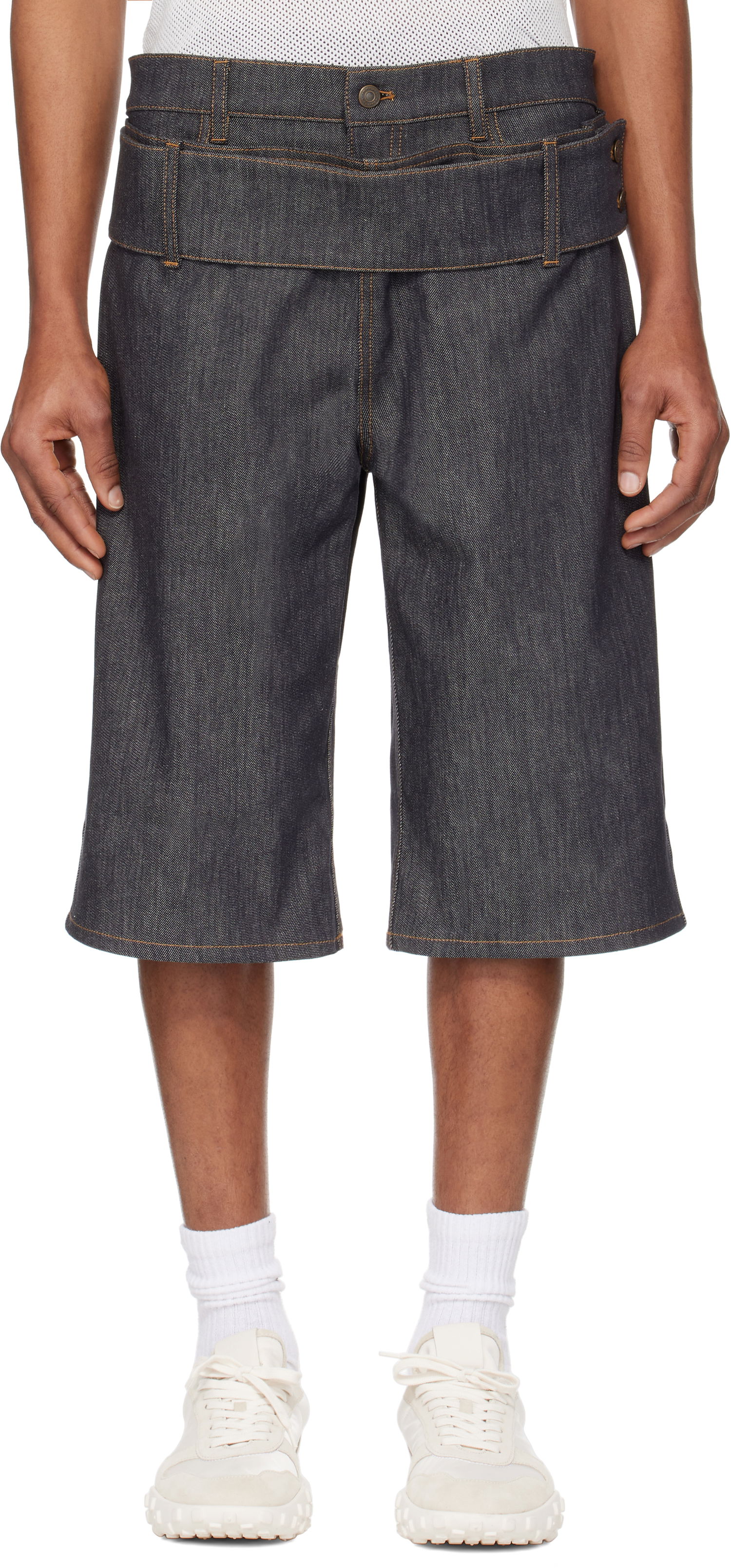 Šortky Courrèges Courrèges Double Belted Denim Shorts Modrá | 125DSH050DE0035, 0