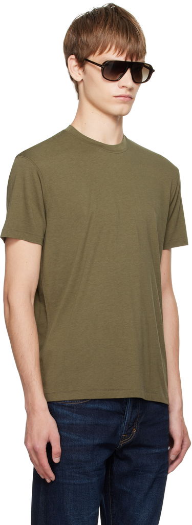 Tričko Tom Ford TOM FORD Lyocell Cotton Crewneck T-shirt Zelené | JCS004-JMT012, 1