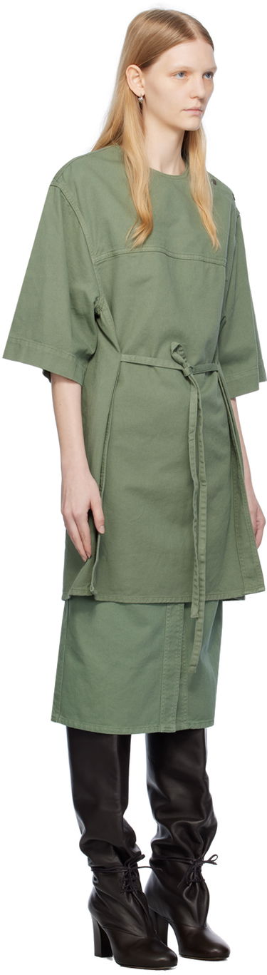 Šaty LEMAIRE Boxy Denim Midi Dress Zelené | TO1129 LD1002, 1