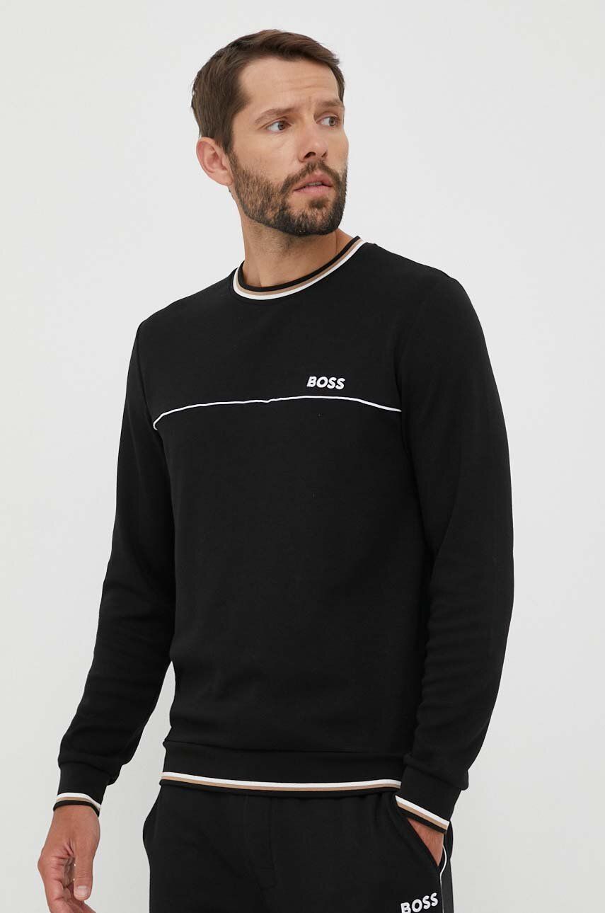 Mikina BOSS Logo Loungewear Sweatshirt Čierna | 50480658, 0