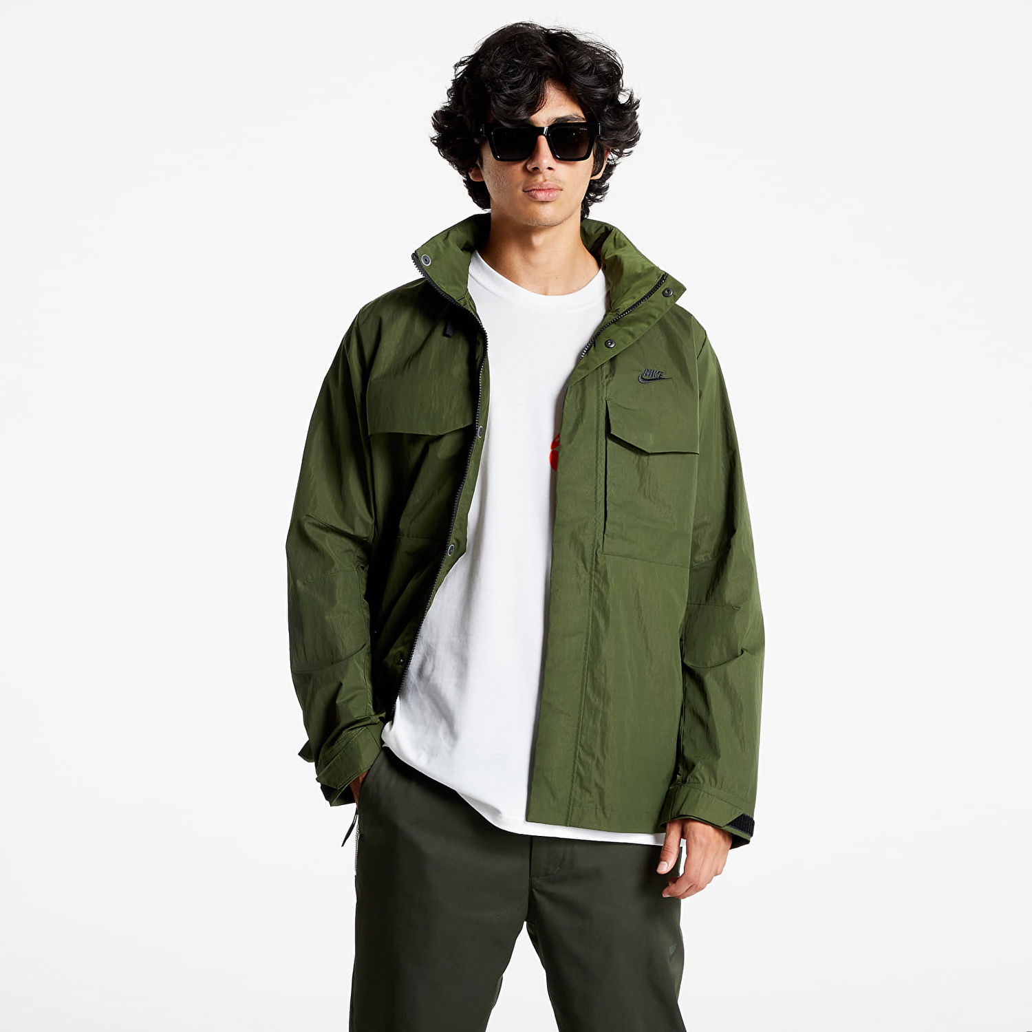 Bunda Nike Sportswear Unlined Hooded M65 Jacket Zelené | DC6770-326, 0