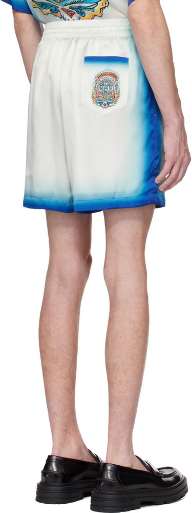 Šortky Casablanca Casablanca 'Casa Way' Skate Silk Shorts Modrá | MS25-TR-012-03, 2