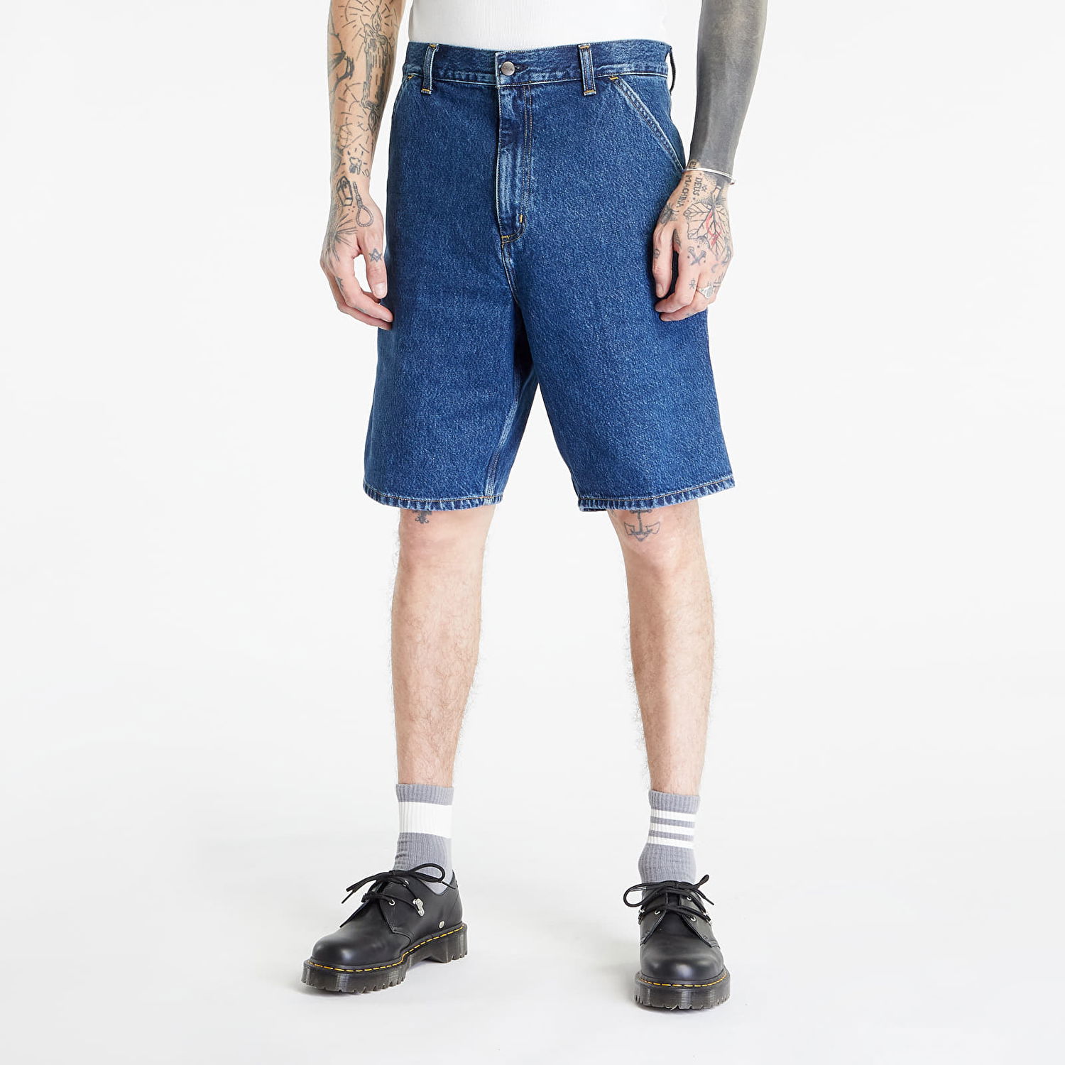 Šortky Carhartt WIP Single Knee Short Blue Modrá | I032026.106, 0