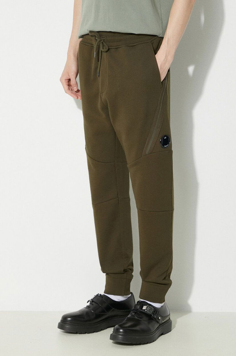 Tepláky C.P. Company Diagonal Raised Fleece Sweatpants Zelené | 16CMSP084A005086W