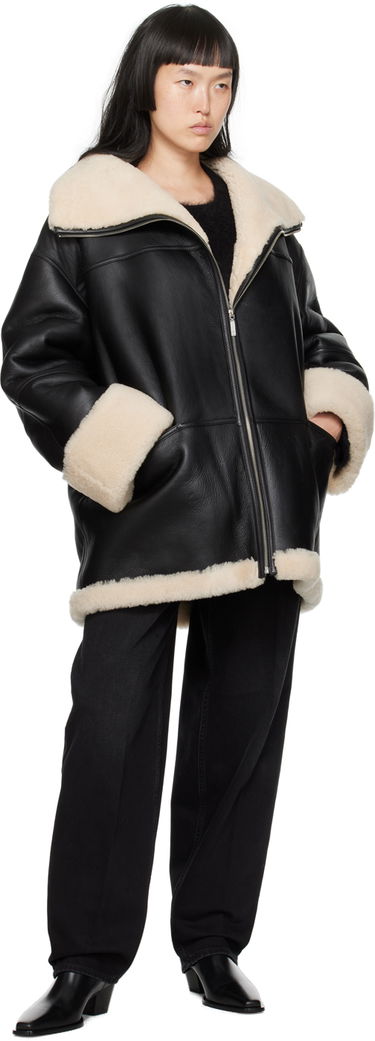 Bunda TOTEME TOTEME Signature Shearling Jacket Čierna | 214-122-606, 3