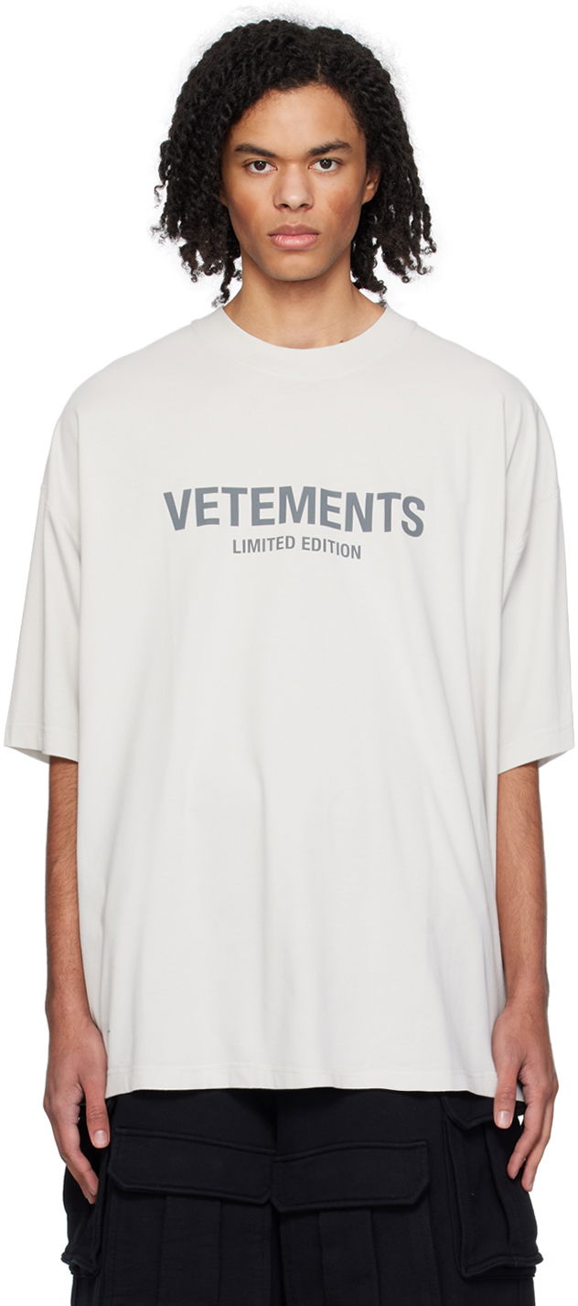 Tričko VETEMENTS 'Limited Edition' T-Shirt Šedá | UE64TR820W, 0