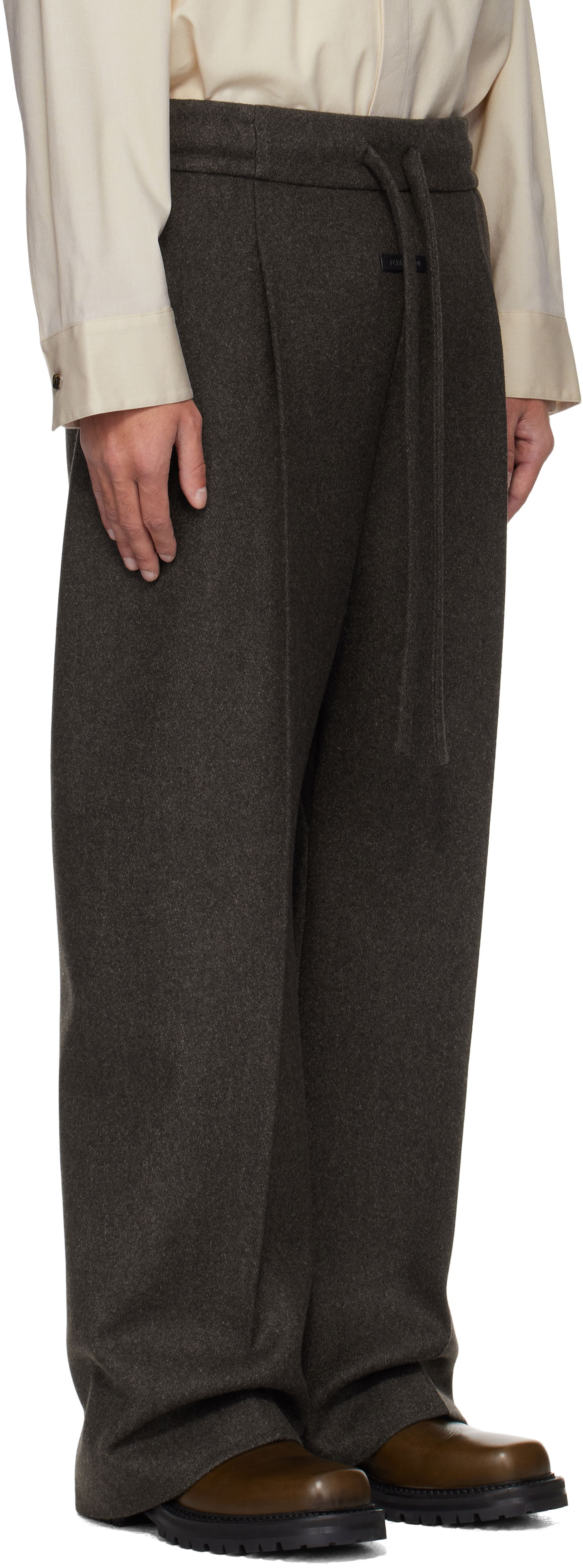 Nohavice Fear of God Fear of God Drawstring Wide Leg Trousers Šedá | FGE240-407HCT, 1