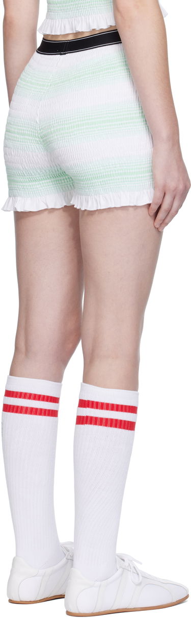 Šortky Casablanca Casablanca Stripe Shirred Shorts Zelené | WPF25-JTR-163-01, 2