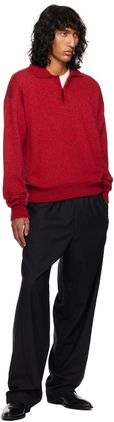 Sveter The Row Gere Knit Polo Sweater Červená | 625-Y872, 3