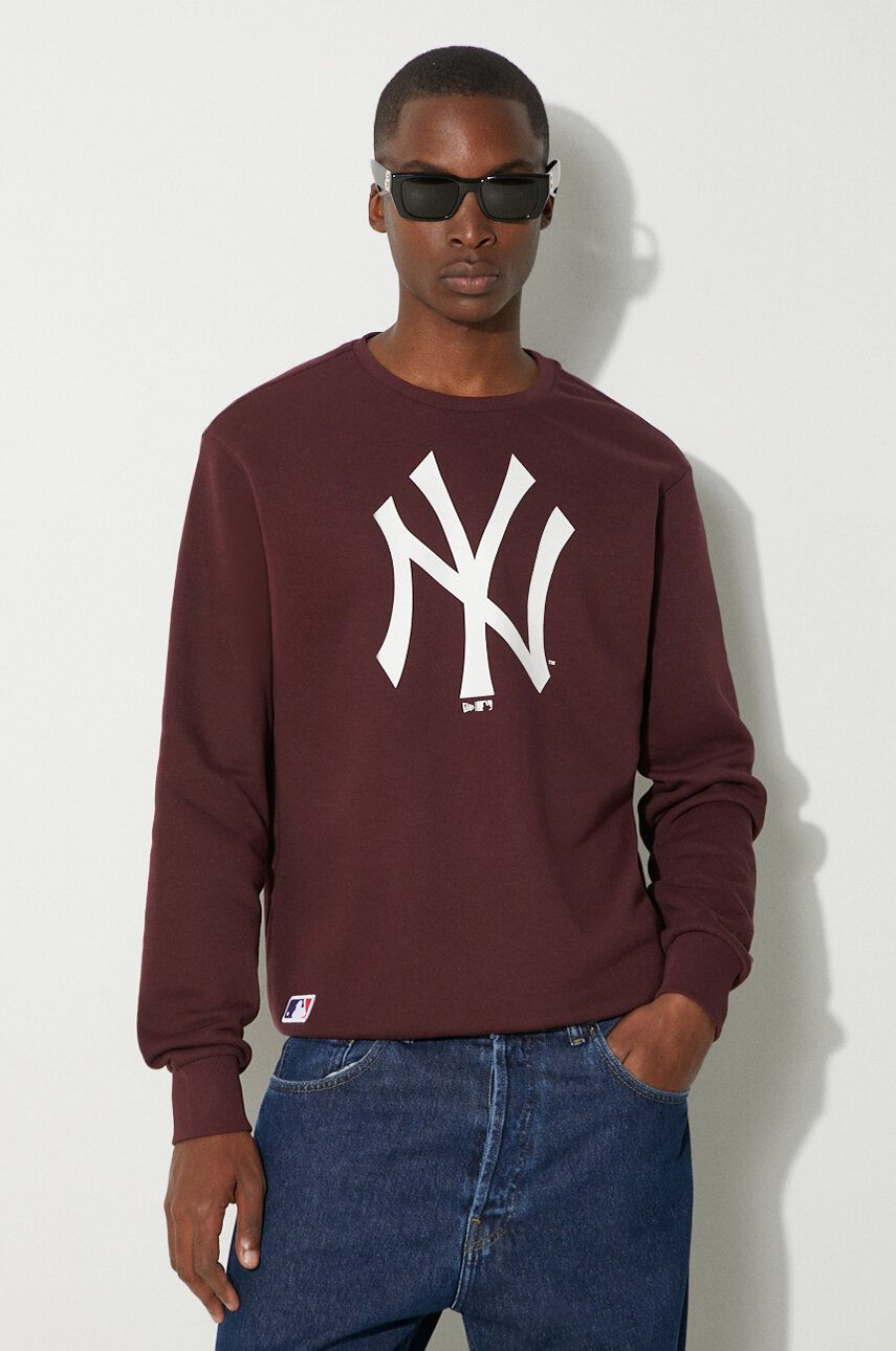 Mikina New Era NEW YORK YANKEES Crewneck Sweatshirt Vínová | 60416740, 0
