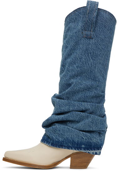 Oblečenie R13 R13 Mid Cowboy Denim Sleeve Boots Modrá | R13S0107-DEN, 2