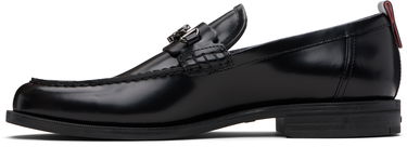 Oblečenie a doplnky BOSS Stacked-Logo Bit Leather Loafers Čierna | 50548574, 3