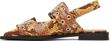 Šaty GANNI GANNI Feminine Buckle Flats Žltá | S2940, 2