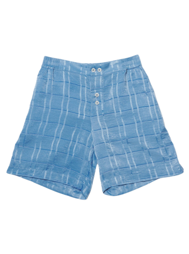 Šortky Jacquemus Le Calecon Silky Check Modrá | 226PA022-1081-3BW