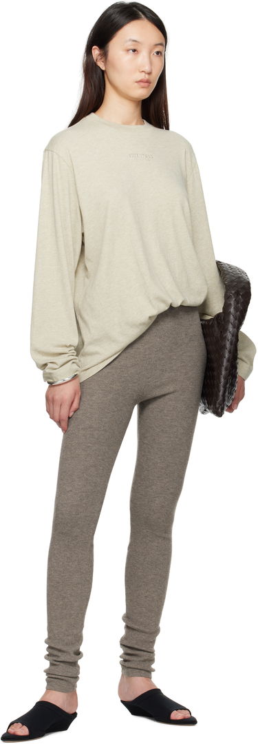 Tričko Fear of God Fear of God ESSENTIALS Classic Fit Long Sleeve T-Shirt Béžová | 125SP255882FW, 3