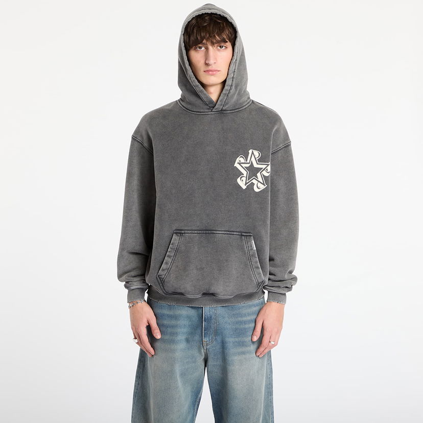 Mikina Represent Clo Vintage Initial Star Hoodie L Šedá | MLM100375-47