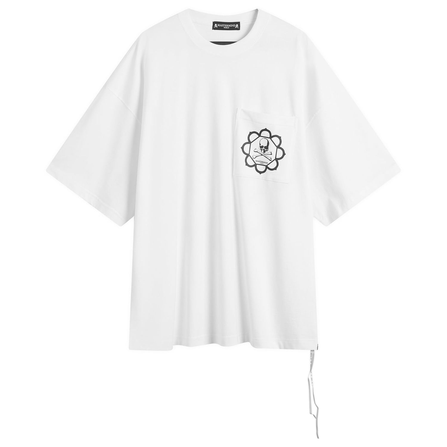 Tričko Mastermind WORLD Skull Graphic Pocket Short Sleeve T-Shirt Biela | MW25S15-TS067-012, 0