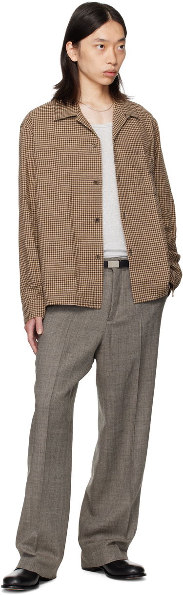 Košeľa OUR LEGACY OUR LEGACY Heusen Check Shirt Hnedá | M4252HE, 3