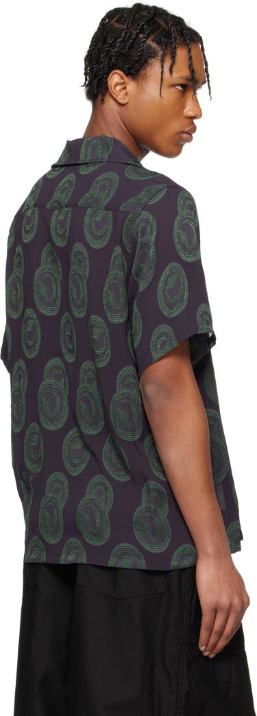 Košeľa Needles NEEDLES Short Sleeve Italian Collar Shirt Fialová | QV123, 2