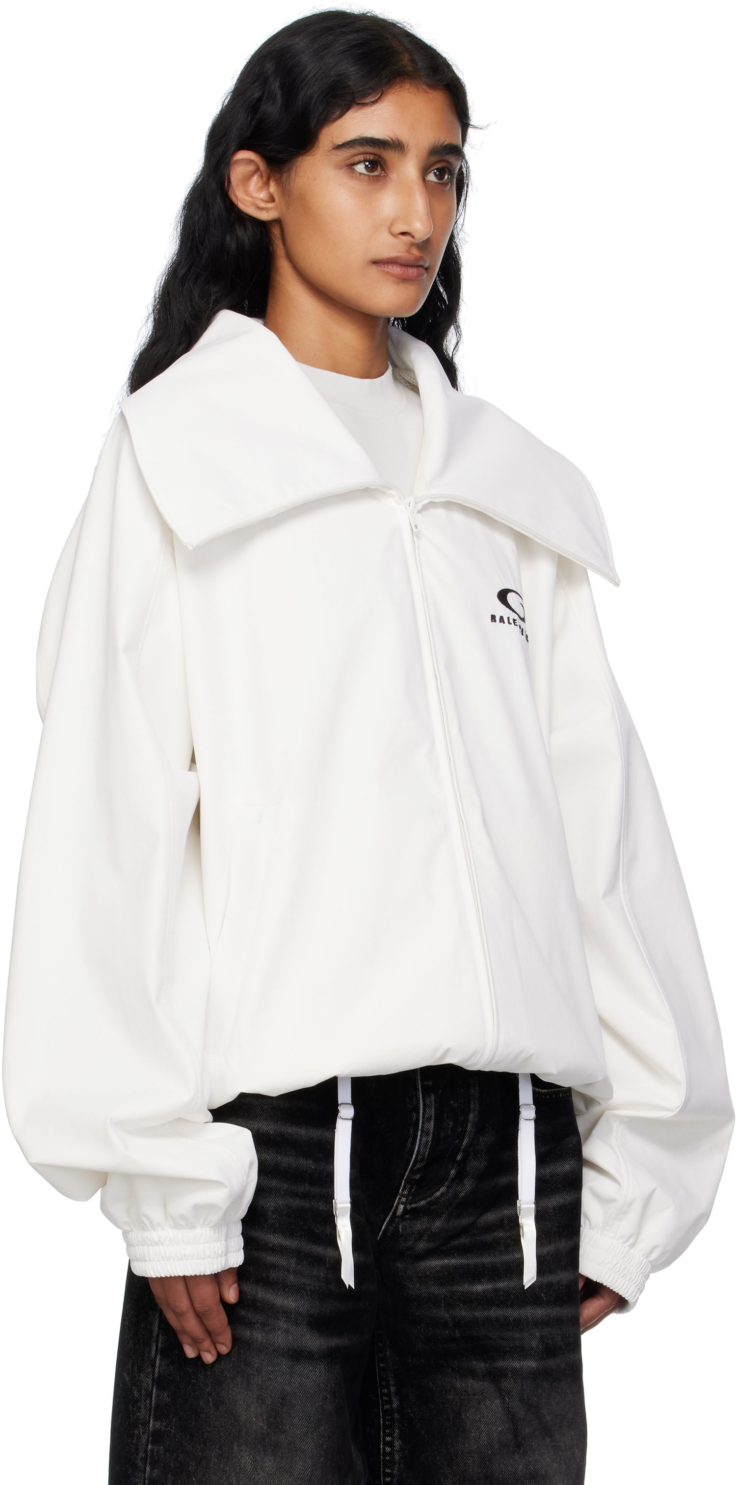 Bunda Balenciaga Balenciaga Zip Track Jacket Biela | 831513TRO31, 1