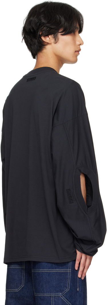 Tričko VETEMENTS VETEMENTS Logo Cut-Up Longsleeve T-Shirt Čierna | UH76LS580B, 2