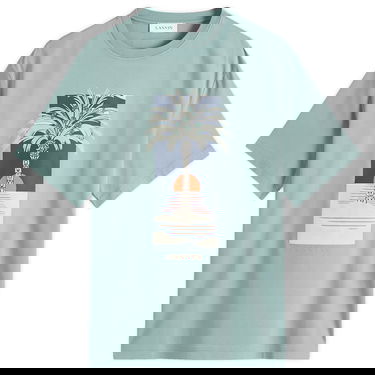 Tričko LANVIN Lanvin Men's Palm Tree Graphic T-Shirt Zelené | RM-TS0115-J173-P25-414, 1