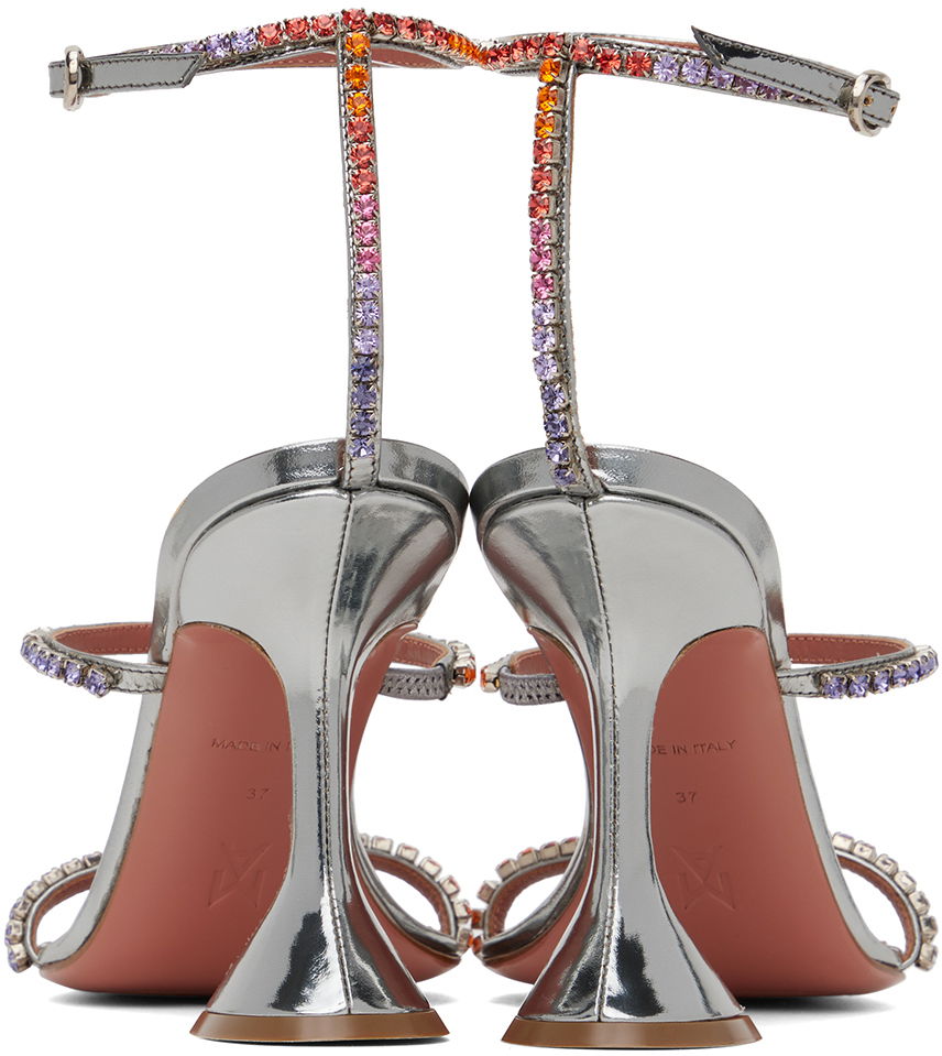 Amina Muaddi Gilda Crystal-Embellished Heeled Sandals