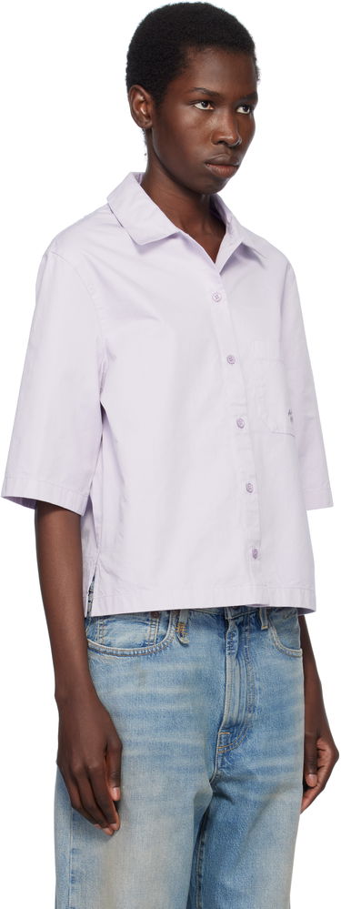 Košeľa MAISON KITSUNÉ Maison Kitsuné Cropped Boxy Shirt Fialová | OW00427WW9031, 1